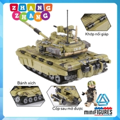 Đồ chơi xếp hình xe tăng T90 Tank Scorpio Decepticon Tank Army Tiger Minifigures Xingbao XB06015