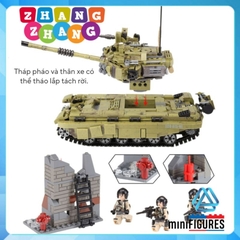 Đồ chơi xếp hình xe tăng T90 Tank Scorpio Decepticon Tank Army Tiger Minifigures Xingbao XB06015