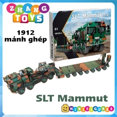 Đồ chơi xếp hình Xe quân sự vận tải hạng nặng SLT Mammut lắp ráp gồm 1912 mảnh ghép Minifigures Xingbao 06046 XB06046
