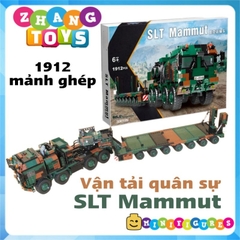 Đồ chơi xếp hình Xe quân sự vận tải hạng nặng SLT Mammut lắp ráp gồm 1912 mảnh ghép Minifigures Xingbao 06046 XB06046