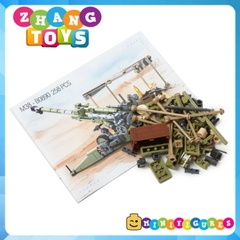 Đồ chơi xếp hình lựu pháo M777 lắp ráp gồm 258 mảnh ghép Minifigures Sluban M38-0890