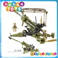 Đồ chơi xếp hình lựu pháo M777 lắp ráp gồm 258 mảnh ghép Minifigures Sluban M38-0890