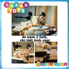 Đồ chơi xếp hình Xe tăng T-72B3 hoặc T-72M1 lắp ráp gồm 770 mảnh ghép Minifigures Sluban M38-B1011