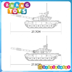 Đồ chơi xếp hình Xe tăng T-72B3 hoặc T-72M1 lắp ráp gồm 770 mảnh ghép Minifigures Sluban M38-B1011