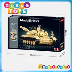 Đồ chơi xếp hình Xe tăng T-72B3 hoặc T-72M1 lắp ráp gồm 770 mảnh ghép Minifigures Sluban M38-B1011