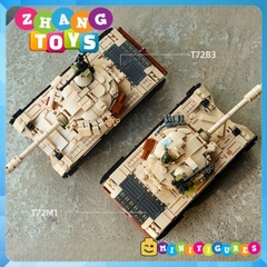 Đồ chơi xếp hình Xe tăng T-72B3 hoặc T-72M1 lắp ráp gồm 770 mảnh ghép Minifigures Sluban M38-B1011