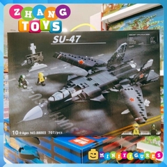 Đồ chơi xếp hình siêu chiến đấu cơ Sukhoi Su-47 Berkut lắp ráp gồm 707 mảnh ghép Minifigures XR 88003