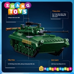 Đồ chơi xếp hình xe Tăng thiết giáp bộ binh BMP-2 lắp ráp 738 mảnh ghép Minifigures Sluban MB38-1136