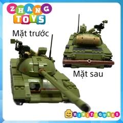 Đồ chơi xếp hình xe tăng T54 T55 lắp ráp gồm 603 mảnh ghép Minifigures Sluban MB38-B1135