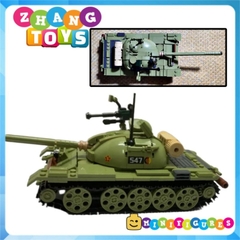 Đồ chơi xếp hình xe tăng T54 T55 lắp ráp gồm 603 mảnh ghép Minifigures Sluban MB38-B1135
