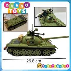 Đồ chơi xếp hình xe tăng T54 T55 lắp ráp gồm 603 mảnh ghép Minifigures Sluban MB38-B1135