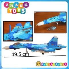 Đồ chơi xếp hình máy bay Tiêm kích Su-27 Flanker Sukhoi lắp ráp 1040 mảnh ghép Minifigures Sluban M38-B0895