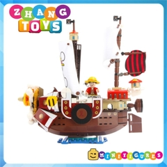 Đồ chơi xếp hình tàu Thounsand Sunny của Luffy trong One Piece đảo hải tặc gồm 432 mảnh ghép Minifigures SY6299
