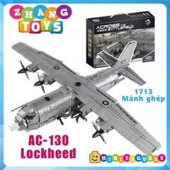 Đồ chơi xếp hình máy bay Vận tải cơ cường kích AC130 Ghostrider Spectre gồm 1718 mảnh ghép Minifigures Xingbao XB06023