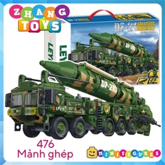 Đồ chơi xếp hình xe tên lửa icbm gồm 476 mảnh ghép Minifigures Leyi 88011