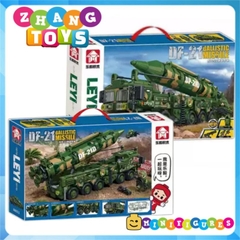 Đồ chơi xếp hình xe tên lửa icbm gồm 476 mảnh ghép Minifigures Leyi 88011