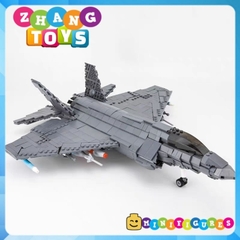 Đồ chơi xếp hình máy bay Tiêm kích F-35 Lightning II dài 44 cm gồm 1355 mảnh ghép Minifigures Mingdi 9003