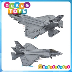 Đồ chơi xếp hình máy bay Tiêm kích F-35 Lightning II dài 44 cm gồm 1355 mảnh ghép Minifigures Mingdi 9003
