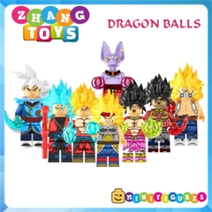 Đồ chơi xếp hình Dragon Ball 7 viên ngọc rồng Son Goku Gogeta Broli Burdock Champa Minifigures Kopf KF6182