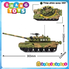 Đồ chơi xếp hình xe tăng T80 gồm 1356 mảnh ghép Minifigures Leyi LY66015