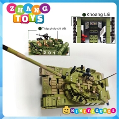 Đồ chơi xếp hình xe tăng T80 gồm 1356 mảnh ghép Minifigures Leyi LY66015