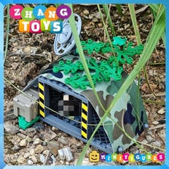 Đồ chơi xếp hình quân đội Bộ lắp ráp lều dã chiến sở chỉ huy tác chiến điện tử J778