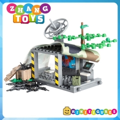 Đồ chơi xếp hình quân đội Bộ lắp ráp lều dã chiến sở chỉ huy tác chiến điện tử J778