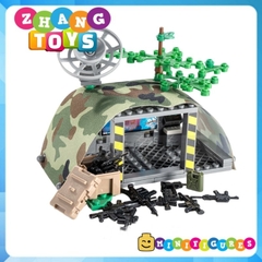 Đồ chơi xếp hình quân đội Bộ lắp ráp lều dã chiến sở chỉ huy tác chiến điện tử J778