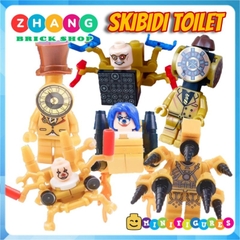 Đồ chơi xếp hình Skibidi Toilet clock man Scientist Titan Drillman Pennywise Minifigures 72004