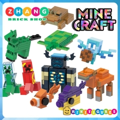 Đồ chơi xếp hình Minecraft Camel - Fish Creeper Turtle - Frog - Zombie House Warden - Allay Minifigures Xinh G0121