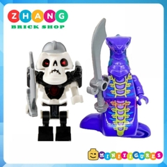 Đồ chơi xếp hình Ninjago Season 11 tộc rắn Pythor snales char và tộc xương Krazi kruncha nuckal Minifigures 61038
