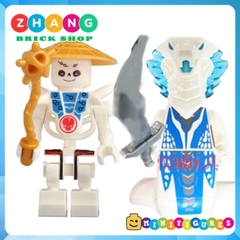 Đồ chơi xếp hình Ninjago Season 11 tộc rắn Pythor snales char và tộc xương Krazi kruncha nuckal Minifigures 61038