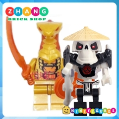 Đồ chơi xếp hình Ninjago Season 11 tộc rắn Pythor snales char và tộc xương Krazi kruncha nuckal Minifigures 61038
