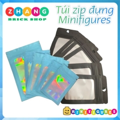 Túi zip đựng đồ chơi xếp hình Minifigures loại dày có lỗ