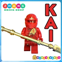 Đồ chơi xếp hình Ninjago NRG Zane Kai Cole Jay kèm tứ thần binh vàng óng Minifigures NRG