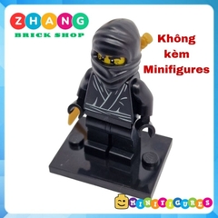 Đế base trưng bày đồ chơi xếp hình minifigures 2 x 4 màu đen