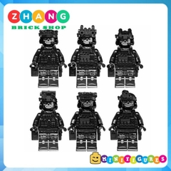 Đồ chơi xếp hình set 6 lính đặc nhiệm SWAT GHOST bóng ma lắp ráp Minifigures đầy đủ phụ kiện