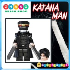 Đồ chơi xếp hình Chainsaw man Katana man trong Thợ săn quỷ Minifigures WM2527 A