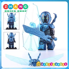 Đồ chơi xếp hình Blue Beetle Bọ Xanh siêu anh hùng Jaime Reyes Minifigures Koruit KT563