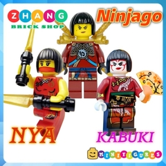 Đồ chơi xếp hình Ninjago Future Nya Pilot Kabuki trang trí bánh sinh nhật Minifigures Custum