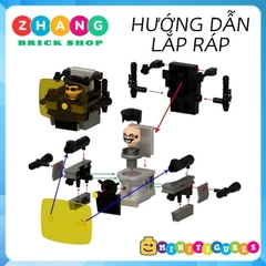 Đồ chơi xếp hình Skibidi Toilet Gman 4.0 Zhang Brick Shop Minifigures KDL828 K2199