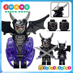 Đồ chơi xếp hình Ninjago mặt quỷ Oni Lloyd Oni Garmadon Zhang Brick Shop Minifigures