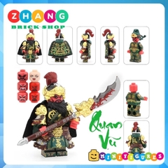 Đồ chơi xếp hình Quan Vũ Quan Vân Trường trong Tam Quốc Diễn Nghĩa Three Kingdom Minifigures