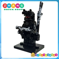 Đồ chơi xếp hình lực lượng Đặc nhiệm SWAT bóng đêm kèm phụ kiện đầy đủ Minifigures