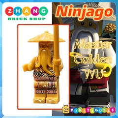 Đồ chơi xếp hình Ninjago Master Wu golden bậc thầy nguyên tố Minifigures bản kỷ niệm 10 năm