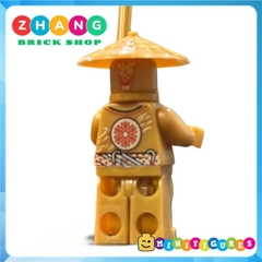 Đồ chơi xếp hình Ninjago Master Wu golden bậc thầy nguyên tố Minifigures bản kỷ niệm 10 năm