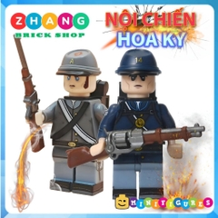Đồ chơi lắp ráp Lính Mỹ nội chiến Hoa Kỳ American Civil War Minifigures N401 N402 [Zhang Brick Shop]