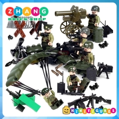 Đồ chơi lắp ráp Chiến tranh Triều Tiên 1950 Korean War Bộ binh Mỹ Minifigures 71020 [Zhang Brick Shop]