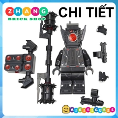 Đồ chơi lắp ráp Large Speakerman trong Skibidi Toilet Minifigures KDL846 K2299 Zhang Brick Shop