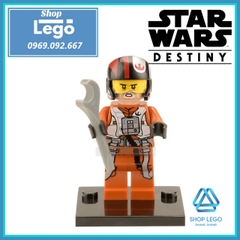 Xếp hình Star Wars Rey - Poe Dameron - Tasu Leech - Chewbacca - Han Solo - Finn Lego Minifigures Xinh X0104